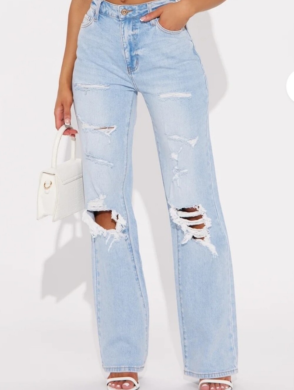Fashionnova Posted Stretch Ripped Straight Leg Jeans (5)